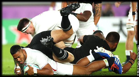 England v New Zealand Manu Tuilagi try SF2 RWC2019